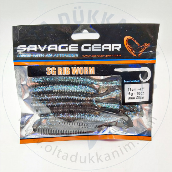 Savage Gear SG Rig Worm (Blue Glitter)