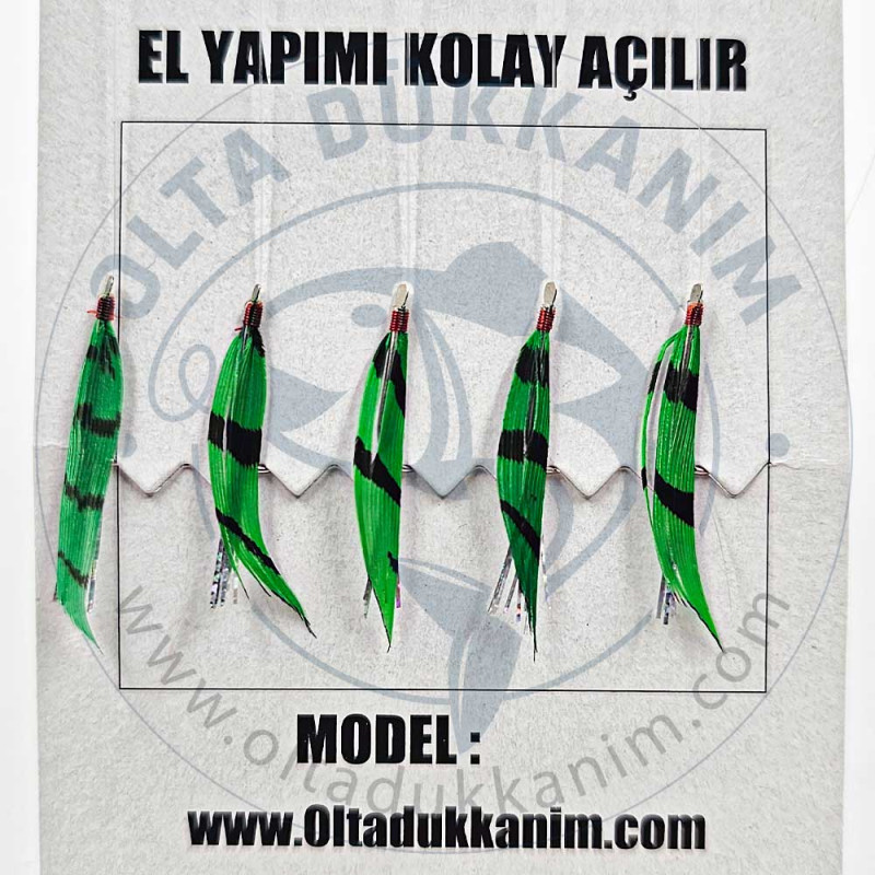 İstavrit Çaparisi Özel Yeşil Benekli Tüylü 5 Köstekli