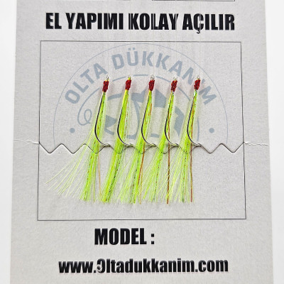 Neon Sarı İstavrit Çaparisi 5 Köstekli